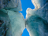 Serac, glacier Fridtjovbreen. Landscape in Van Mijenfjorden National Park, (former Nordenskiold National Park), Island of Spitsbergen.