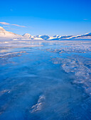 Landschaft im Gronfjorden, Insel Spitzbergen. Arktische Region, Skandinavien, Norwegen, Svalbard