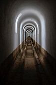 Lisbon, Portugal. Roman style aqueduct built in 1748. Inside the aqueduct