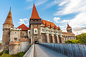 Romania, Hunedoara. Corvin Castle, Gothic-Renaissance castle, one of the largest castles in Europe.