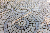 Romania, Alba. Artistic and abstract street paving stones.