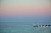 USA, Florida, Pensacola Beach. Pier at Pensacola Beach in the early morning.