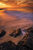 USA, New Jersey, Cape May National Seashore. Sunrise on shoreline.