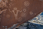 USA, Utah. Juggler Panel petroglyphs in San Rafael Swell Recreation Area.