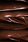 Close-up of shiny chocolate cream
