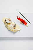 Brandade of clams with sake butter sauce
