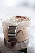 Coffee cream with milk foam
