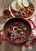 Pork beer goulash