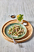 Chickpea and cucumber salad with dill