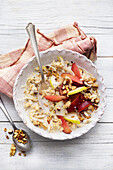 Autumn Bircher muesli with nuts and fruit
