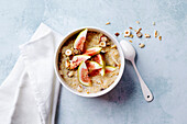 Quinoa nut porridge with fig slices