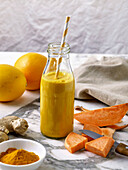 Sweet potato and orange smoothie with ginger