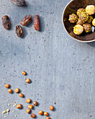 Energy balls made from dates and hazelnuts