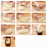 Instructions: Making lentil and seed bread