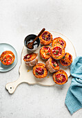 Juicy blood orange muffins