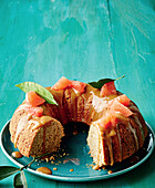 Grapefruit and coconut bundt cake with icing