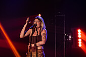 Alba Reche, winner of the awards for Song of the Year, Best Electronic Recording and Best Musical Production, performs live at the MIN Independent Music Awards 2024, Zaragoza, Spain