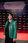 Silvia Nogales auf dem roten Teppich bei den MIN Independent Music Awards 2024, Zaragoza, Spanien