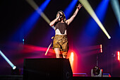 Alba Reche, winner of the awards for Song of the Year, Best Electronic Recording and Best Musical Production, performs live at the MIN Independent Music Awards 2024, Zaragoza, Spain