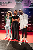 Sexy Zebras auf dem roten Teppich bei den MIN Independent Music Awards 2024, Zaragoza, Spanien