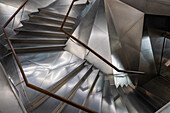 Interior stairs in CaixaForum, Madrid, Spain