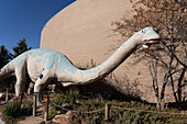Full-size model of a Diplodocus in the Dinosaur Garden. Utah Field House of Natural History Museum. Vernal, Utah.