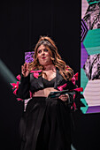 Lala Chus, presenter of the MIN Independent Music Awards 2024, Zaragoza, Spain