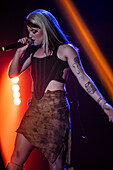 Alba Reche, winner of the awards for Song of the Year, Best Electronic Recording and Best Musical Production, performs live at the MIN Independent Music Awards 2024, Zaragoza, Spain