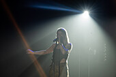 Alba Reche, winner of the awards for Song of the Year, Best Electronic Recording and Best Musical Production, performs live at the MIN Independent Music Awards 2024, Zaragoza, Spain