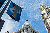 Schild der San Isidro-Feierlichkeiten in Madrid, Spanien