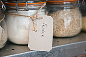 Fructose Powder in Labelled Glass Jar