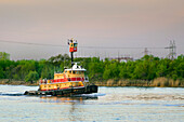 Franklin Renauer tugboat crossing upper New York bay, New York, USA