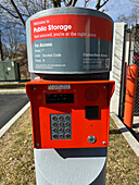 Security access keypad at public self storage facility