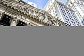 New York Stock Exchange, low angle view, Financial District, New York City, New York, USA