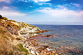 Banyuls-sur-Mer - 21 July 2019: Seaside of Banyuls-sur-Mer,Pyrenees-Orientales,Catalonia,Languedoc-Roussillon,France