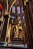 Bayonne,France - September 06,2019 - Interior of Bayonne cathedral (Sainte-Marie cathedral).