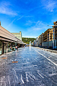 San Sebastián,Spain - 07 September 2019 - Zurriola Hiribidea Street