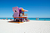 USA. Florida. Miami. Miami Beach. South Beach. The beach. Help station.