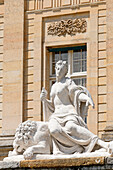 Frankreich. Seine und Marne. Schloss von Vaux le Vicomte. Statue, die die Gnade darstellt.