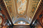 USA. New York City. Manhattan. The New York Public Library. The ceilings of the McGraw Rotunda.