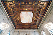 USA. New York City. Manhattan. The New York Public Library. The ceilings of the Bill Blass Public Catalog Room.