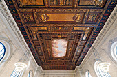 USA. New York City. Manhattan. The New York Public Library. The ceilings of the Rose Main Reading Room.