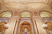 USA. New York City. Manhattan. The New York Public Library. The ceilings. The Astor Hall.