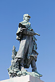 La France. Paris. 7. Bezirk. Les Invalides. Statue des Marschalls Gallieni (Bildhauer unbekannt).