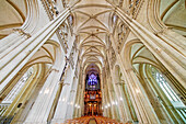 France. Normandy. Department of Manche. Coutances. Cathedral. Nave and ceilings.