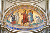 Frankreich. Paris. 5. Bezirk. Das Pantheon. Gemälde Christus zeigt dem Engel von Frankreich die Schicksale seines Volkes, von Antoine Auguste Ernest Hebert.