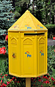 Turkey,Ankara,yellow mailbox