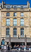 France,New Aquitaine,Bordeaux,Saint Pierre district,Place du Parlement (UNESCO World Heritage) restaurant "l'Ombriere"