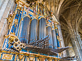 Spanien,Rioja,Briones mittelalterliches Dorf (Schönstes Dorf Spaniens),Orgel der Kirche Saint Juan de Gaztelugatxe (18. Jahrhundert) Jakobsweg
