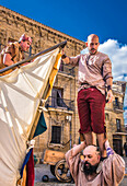 Spain,Rioja,Medieval Days of Briones (festival declared of national tourist interest),acrobats